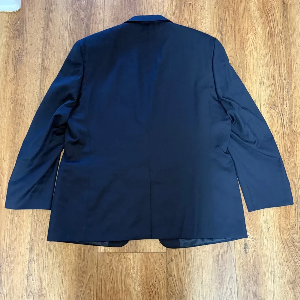 Michael Kors Mens Navy Blue Wool Blazer Sport Coat Jacket‎ 48R Silver Buttons